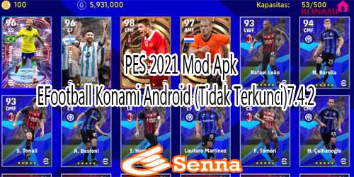 PES 2021 Mod Apk EFootball Konami Android (Tidak Terkunci)7.4.2