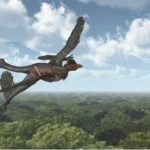 Microraptor menghadapi predator