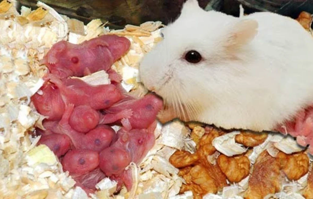 hamster makan anak