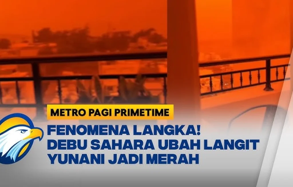 langit merah Yunani langit merah Yunani